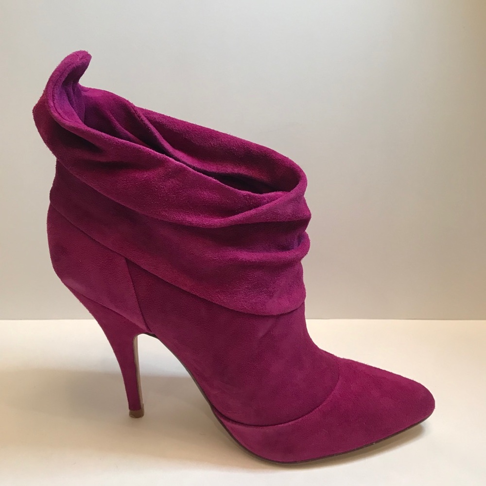 Aldo suede booties (Fuchsia)
